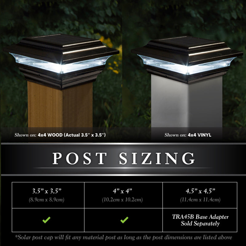 Imperial 4x4" Metal Solar Post Cap Light