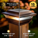 Imperial 4x4" Metal Solar Post Cap Light