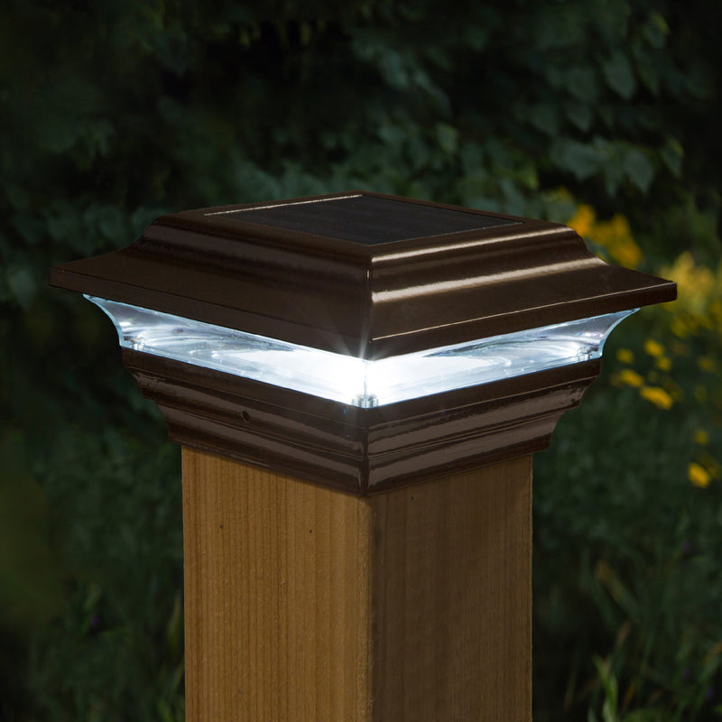 Imperial 4x4" Metal Solar Post Cap Light