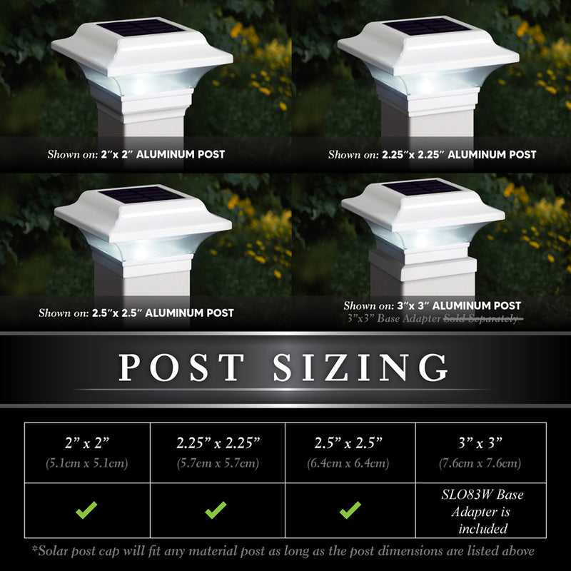 Imperial Solar Post Cap Light - White with 3x3 Adapter