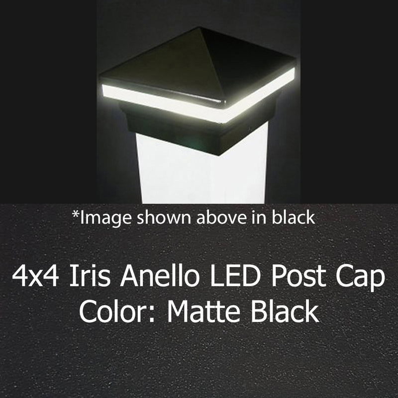 Iris Anello 4x4 LED Deck Light for 4" Vinyl or Metal Posts