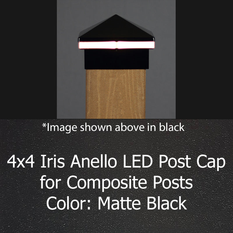 Iris Anello LED Low Voltage Deck Light for 4x4 Composite Post (4-1/4", 4-3/8", 4-1/2" to 4-5/8")