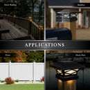 Kingsbridge Solar Cap Light Black or White for 4x4 5x5 6x6 Posts