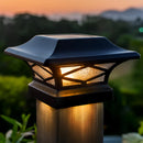 Kingsbridge Solar Cap Light Black or White for 4x4 5x5 6x6 Posts