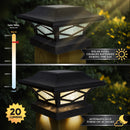 Kingsbridge Solar Cap Light Black or White for 4x4 5x5 6x6 Posts