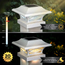 Kingsbridge Solar Cap Light Black or White for 4x4 5x5 6x6 Posts