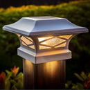 Kingsbridge Solar Cap Light Black or White for 4x4 5x5 6x6 Posts