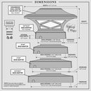 Kingsbridge Solar Cap Light Brown for 4x4, 5x5, 6x6 Posts - Dual LEDs