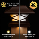 Kingsbridge Solar Cap Light Brown for 4x4, 5x5, 6x6 Posts - Dual LEDs