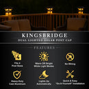 Kingsbridge Solar Cap Light Brown for 4x4, 5x5, 6x6 Posts - Dual LEDs