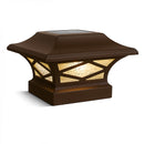 Kingsbridge Solar Cap Light Brown for 4x4, 5x5, 6x6 Posts - Dual LEDs