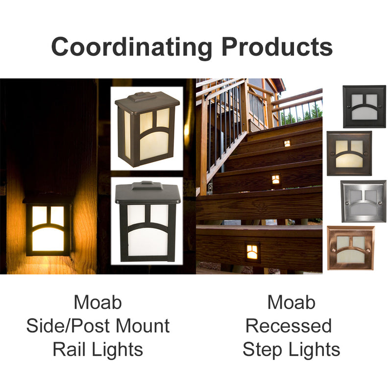 Moab Craftsman Style LED Recessed Step Light