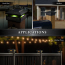 Lumineer 4x4 Smart Solar Post Cap - Black (3.5", 4", 4.25" Post)