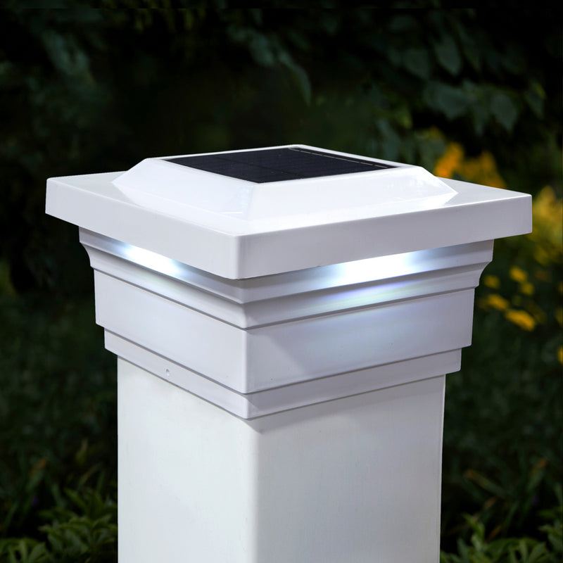 Majestic PVC Solar Post Cap Light 5x5 White