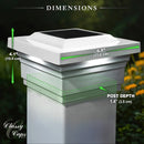 Majestic PVC Solar Post Cap Light 5x5 White