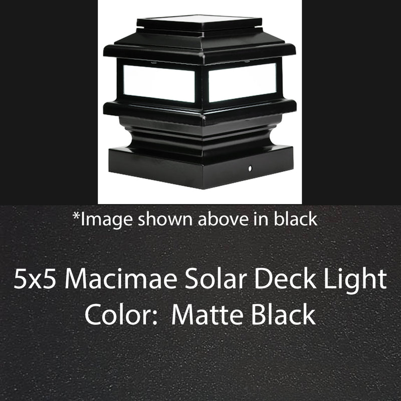5x5 MaciMae LED Solar Deck Light