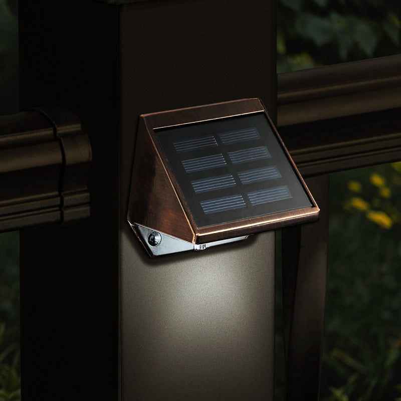 Metal Solar Deck, Post and Wall Light