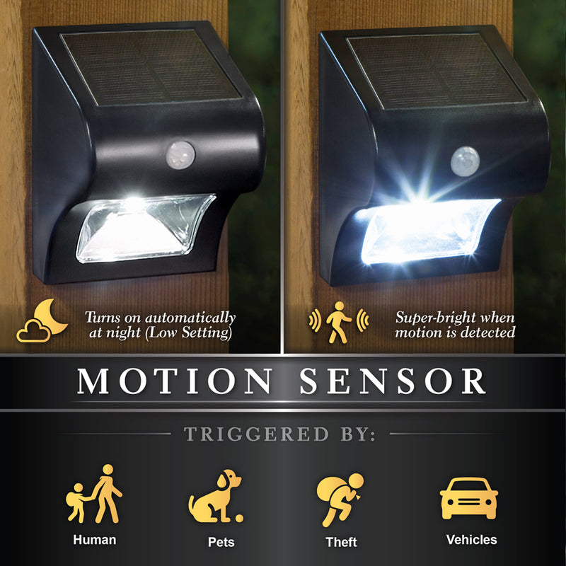 Motion Sensor Solar Deck, Post and Wall Light