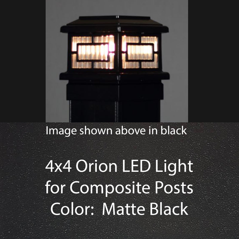 Orion LED Low Voltage Deck Light for 4x4 Composite Post - (4-1/4", 4-3/8" , 4-1/2" to 4-5/8")