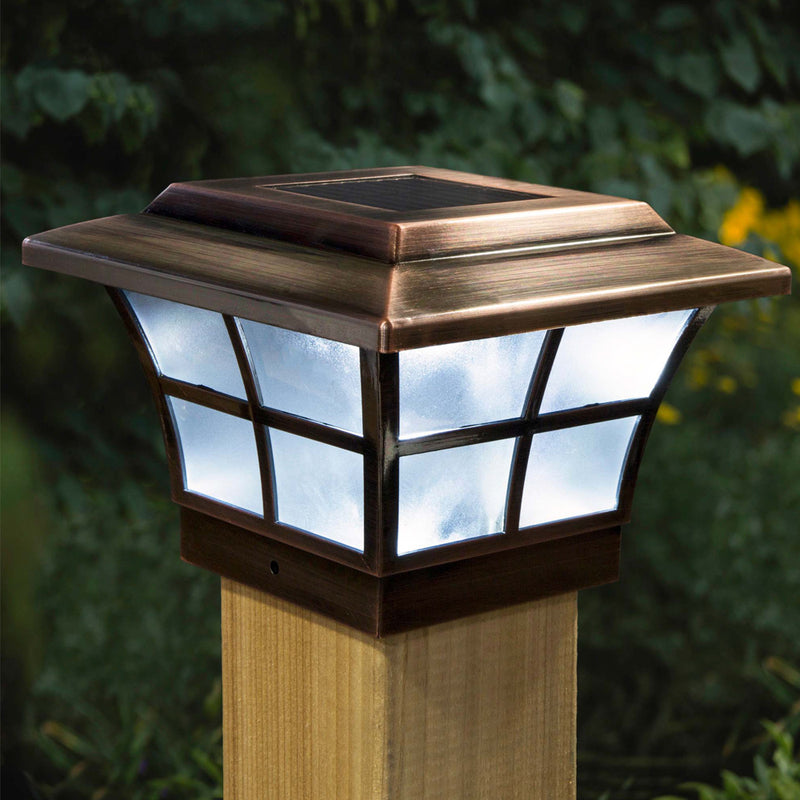 Prestige 4x4 Solar Post Cap Light - Copper Plated