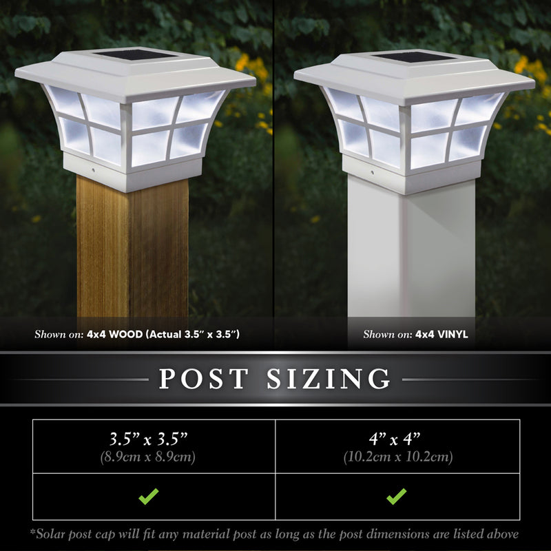 Prestige Solar Post Cap Light - White 4x4-5x5