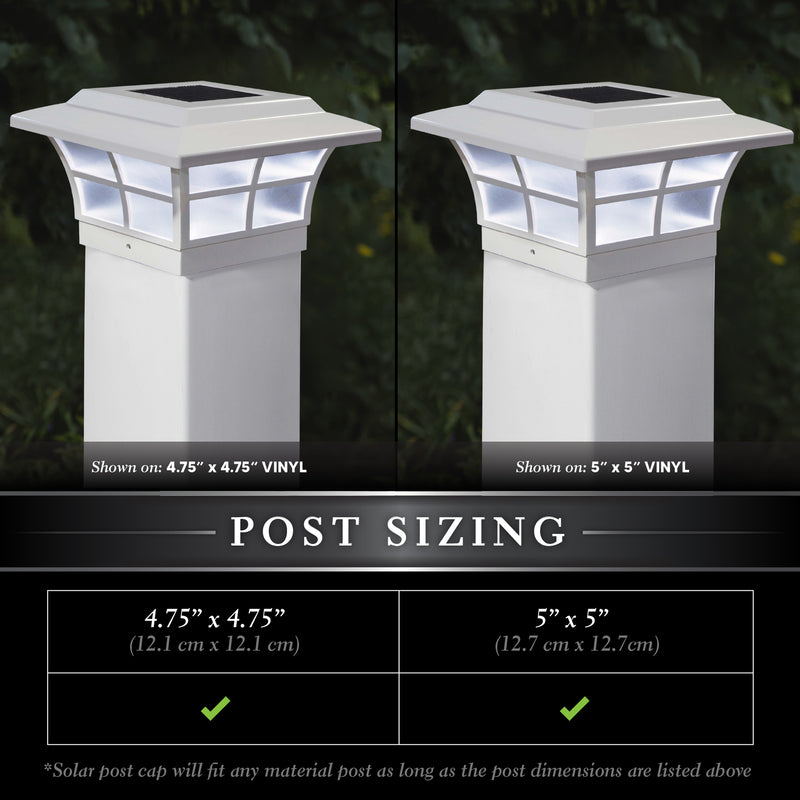 Prestige Solar Post Cap Light - White 4x4-5x5