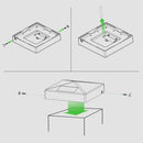 Pyramid 4x4 -5x5 Solar Post Cap Light, 2 Pack