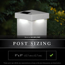 Pyramid 4x4 -5x5 Solar Post Cap Light, 2 Pack