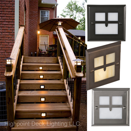 Golden Gate LED Recessed Step Light Craftsman Style