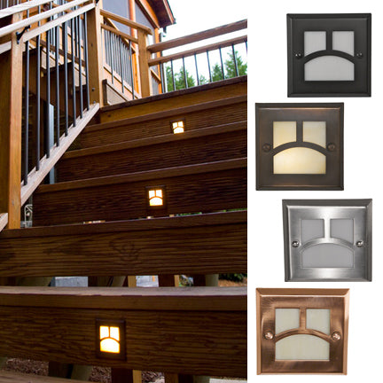 Moab Craftsman Style LED Recessed Step Light