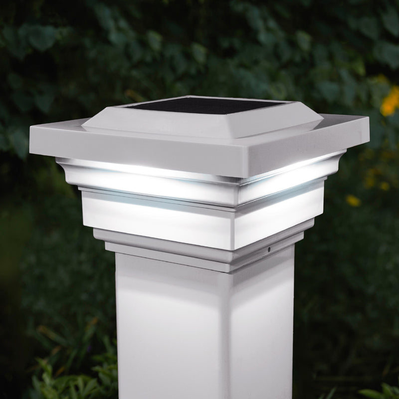 Regal PVC Solar Post Cap Light 4x4-5x5 White