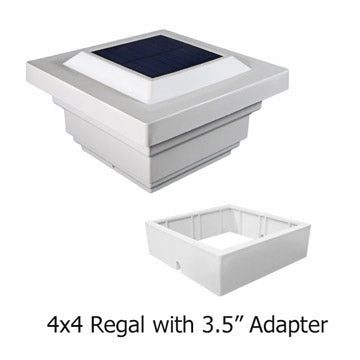 Regal PVC Solar Post Cap Light 4x4-5x5 White