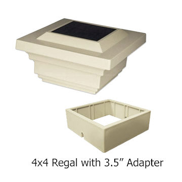 Regal PVC Solar Post Cap Light 4x4 Tan