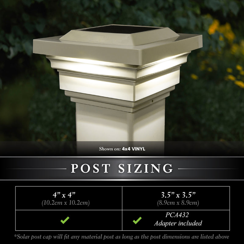 Regal PVC Solar Post Cap Light 4x4 Tan