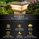 Regal PVC Solar Post Cap Light 4x4 Tan