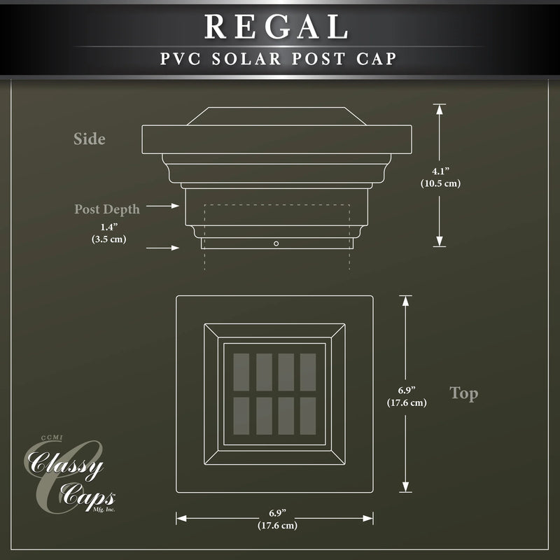 Regal PVC Solar Post Cap Light 4x4 Tan