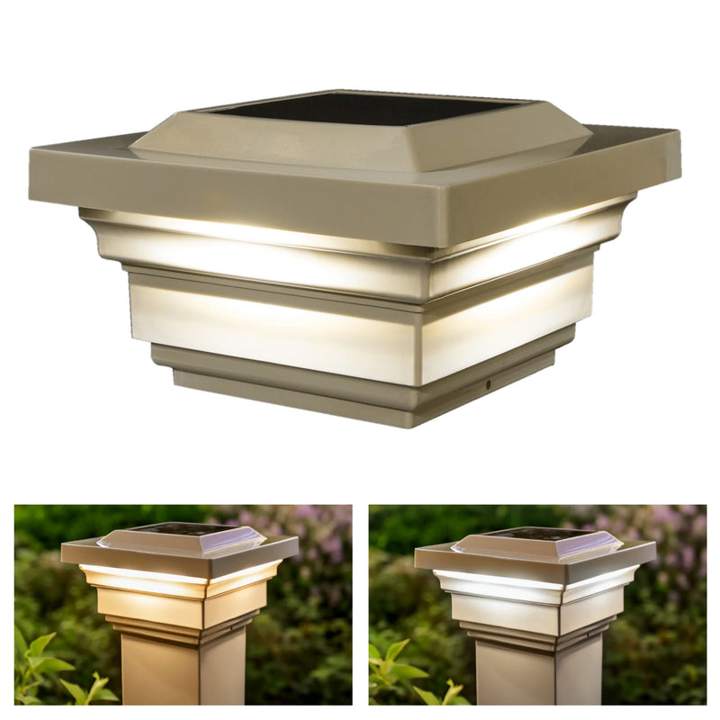 Regal PVC Solar Post Cap Light 4x4 Tan
