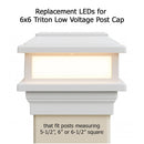 Aurora Replacement LED for 6x6 Triton Lights - 2 or 3 Pack