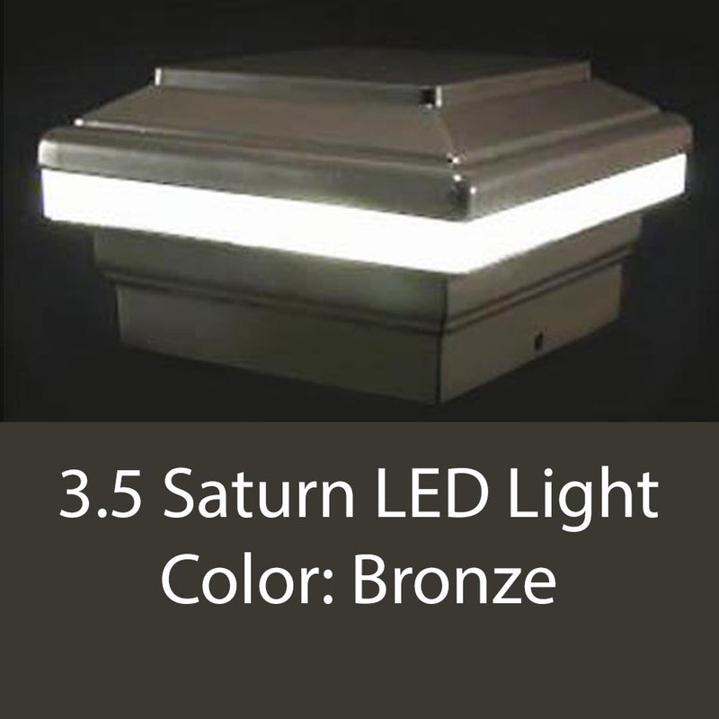 Saturn 4x4 LED Post Cap Light for 3.5" Wood Posts