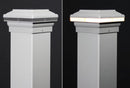 Saturn 4x4 LED Post Cap Light for 4" Metal or Vinyl Posts