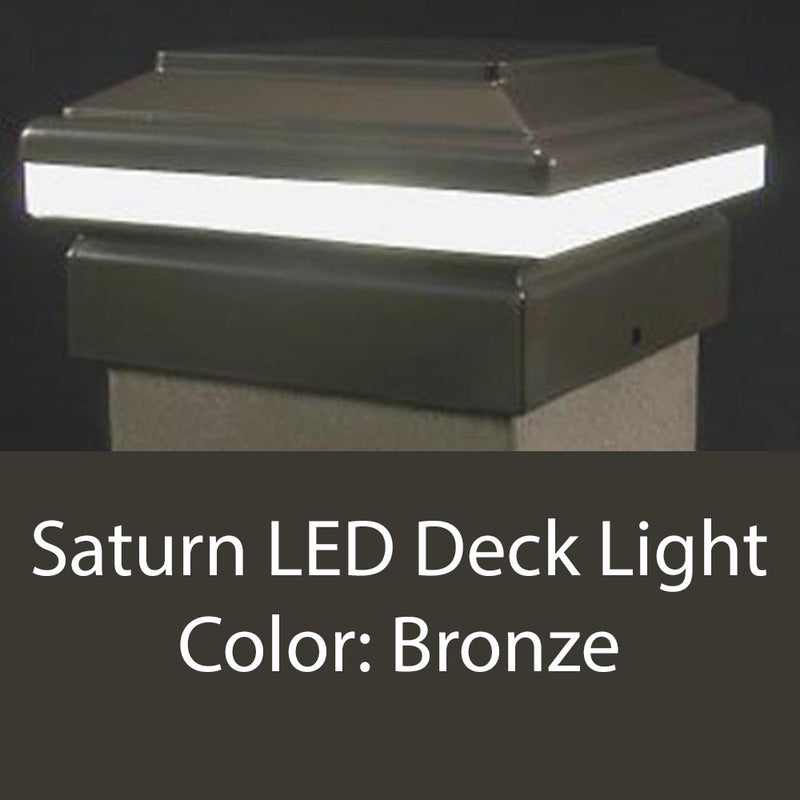 Saturn LED Low Voltage Deck Lighting for 4x4 Composite Post (4-1/4", 4-3/8", 4-1/2" to 4-5/8")