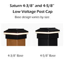 Saturn LED Low Voltage Deck Lighting for 4x4 Composite Post (4-1/4", 4-3/8", 4-1/2" to 4-5/8")