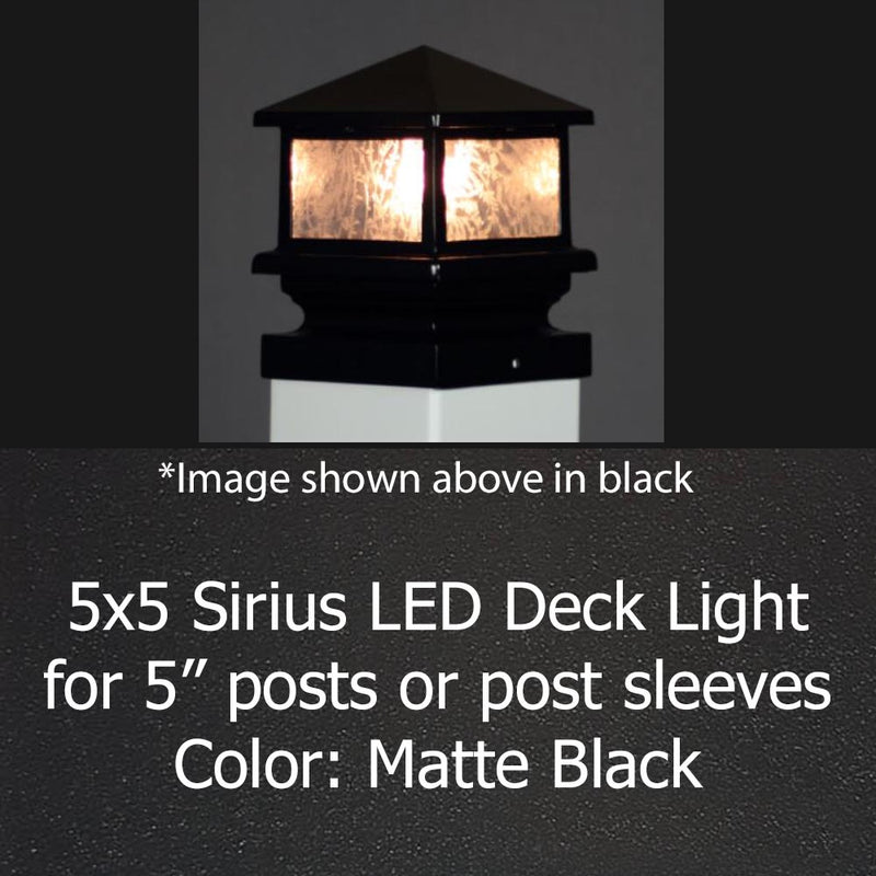 Sirius LED Deck Light for 5x5 Vinyl Posts