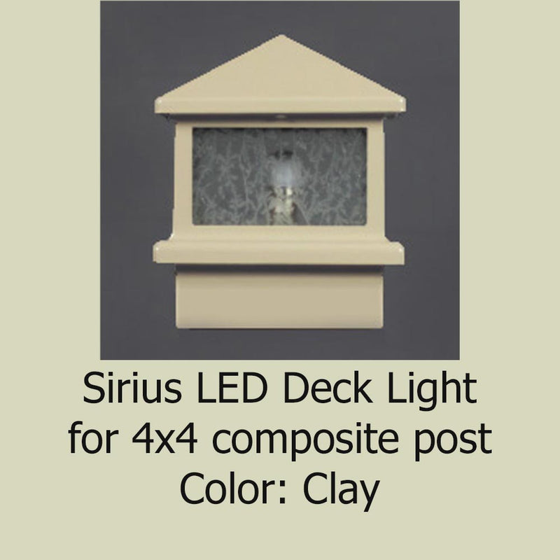 Sirius LED Low Voltage Deck Light for 4x4 Composite Post - 4-1/4", 4-3/8" , 4-1/2" to 4-5/8"