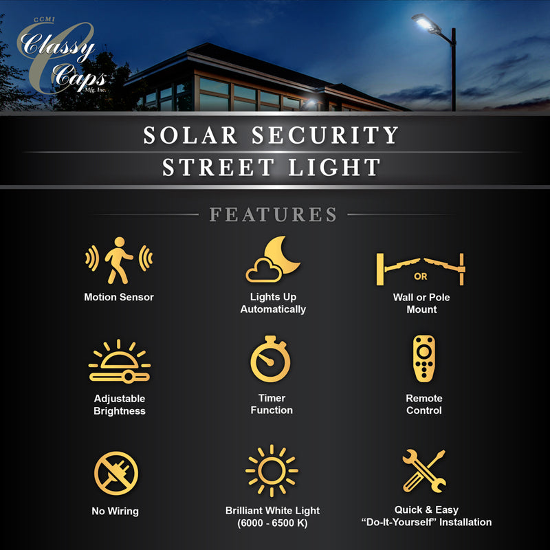 Solar Security Street Light with Motion Sensor