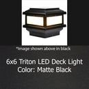 Triton 6x6 LED Low Voltage Deck Light for 5-1/2", 6" 6-1/2" Posts