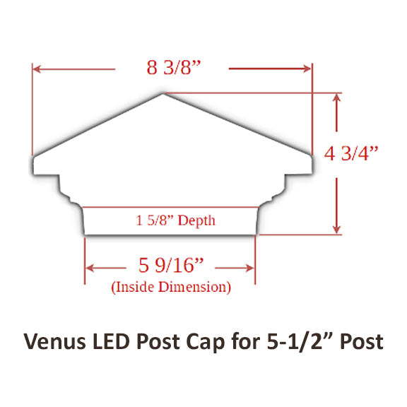 Venus 6x6 LED Low Voltage Deck Light for 5-1/2" or 6" Posts