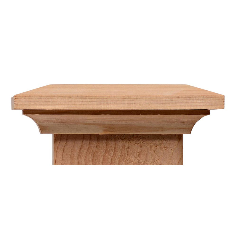 Back Street Jumbo Wood Post Cap (7" to 10") Cedar or Redwood