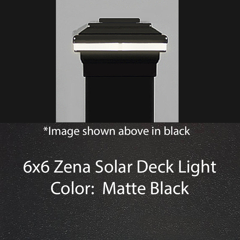 Zena 6x6 Metal Solar Deck Light - 5-1/2", 6", 6-1/2" Post