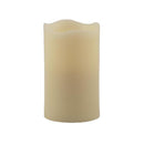 3x5 Melted Wax Pillar Ivory Flameless Candle with Timer (2 Pack)
